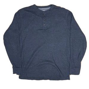 Members Mark Thermal henley Waffle Knit Long sleeve shirt